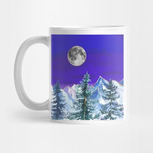 Full Moon over Mountain Forest Mug